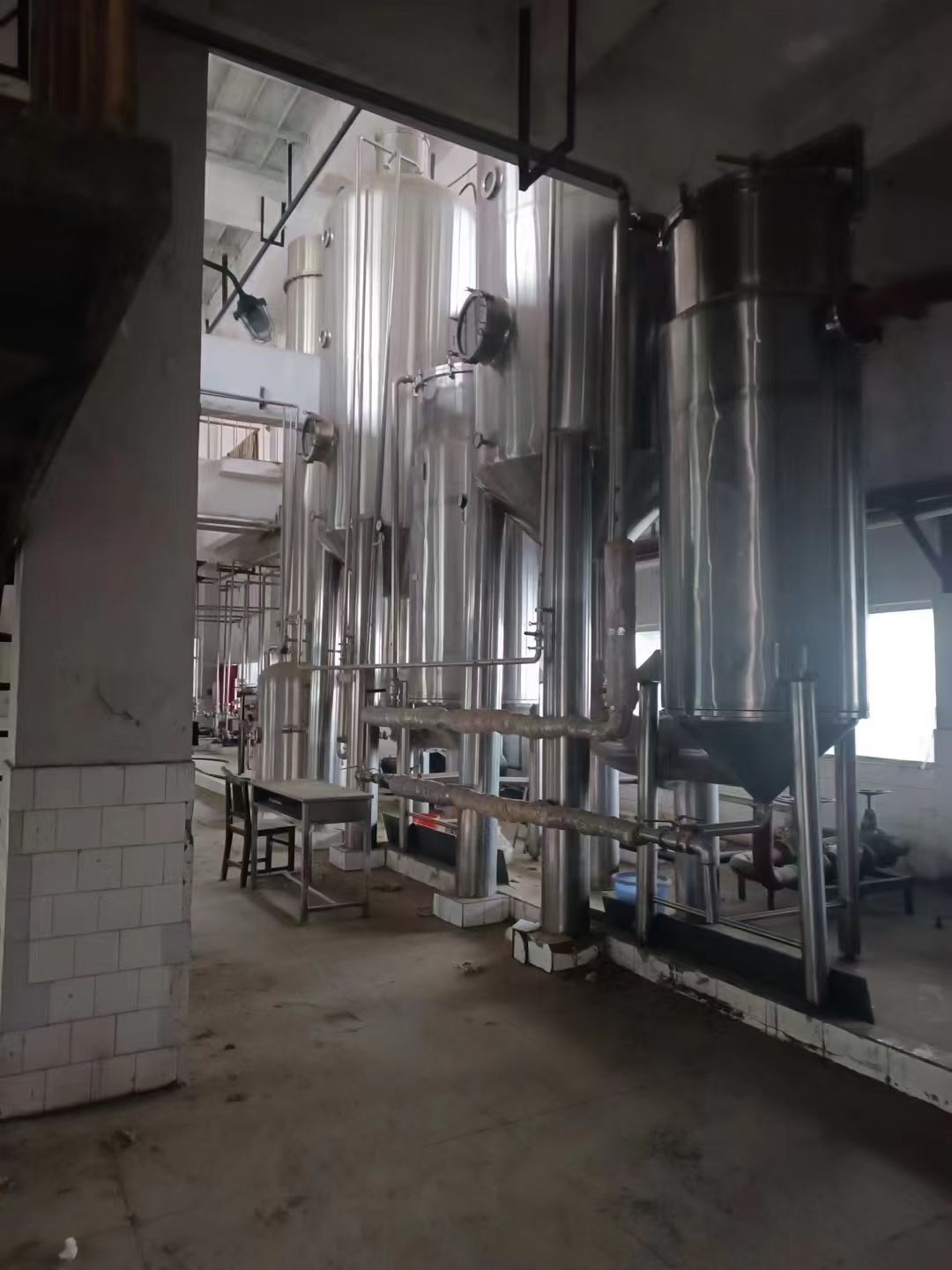 转让二手浓缩蒸发器 一套容积5000L双效浓缩式蒸-2