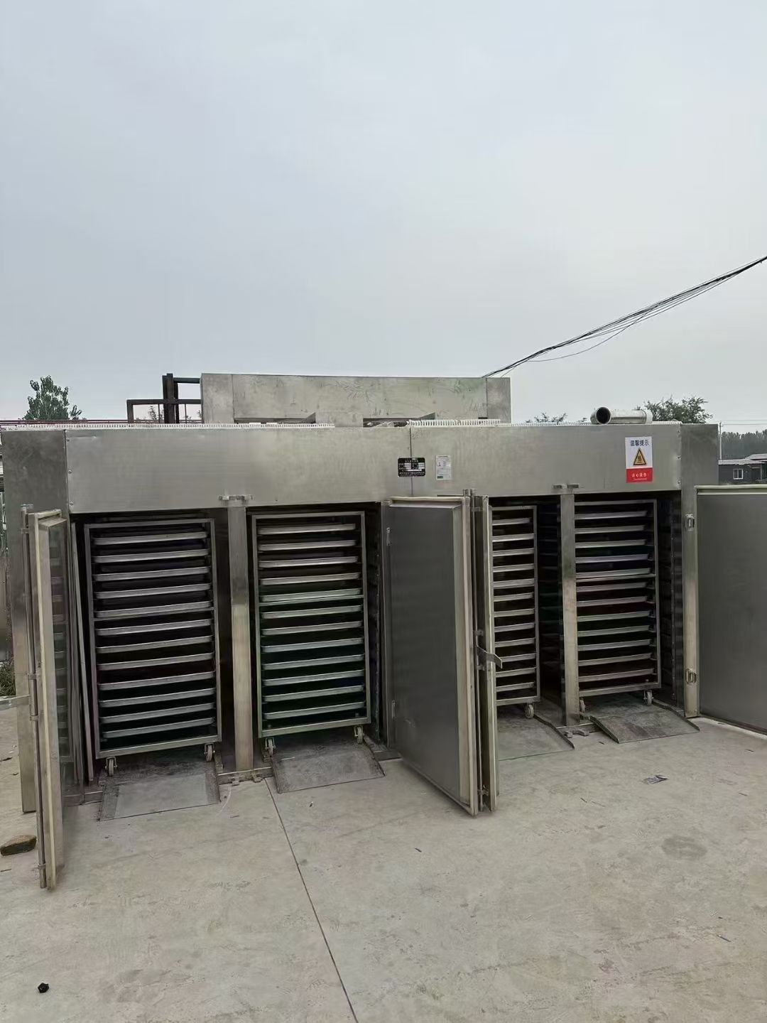 转让二手热风烘箱 一台四门八车电加热不锈钢热风循环-1