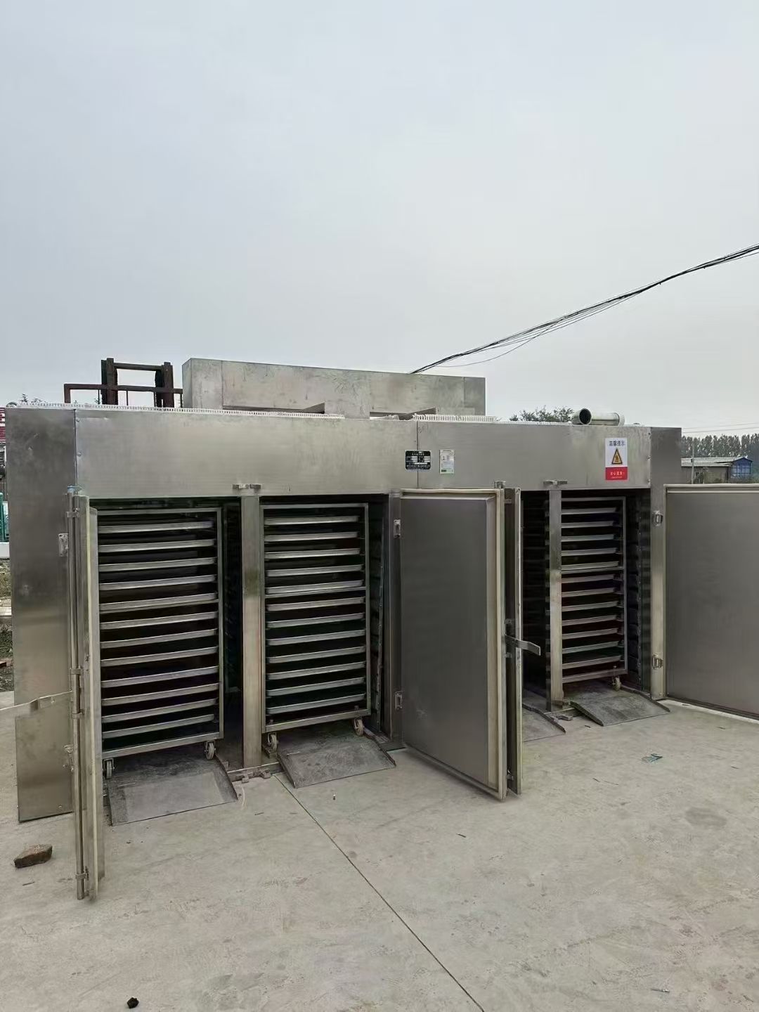 转让二手热风烘箱 一台四门八车电加热不锈钢热风循环-2