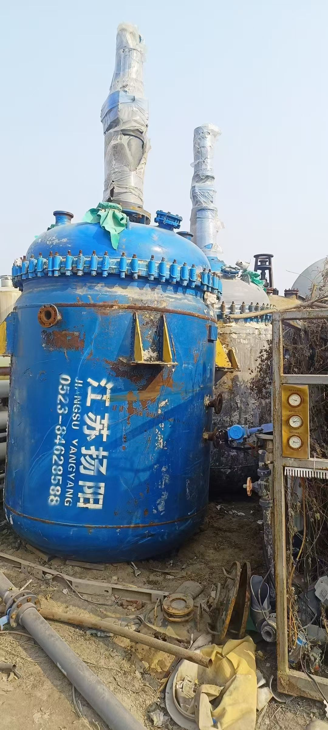 转让二手衬四氟反应釜 两台容积5000L江苏杨阳产-1