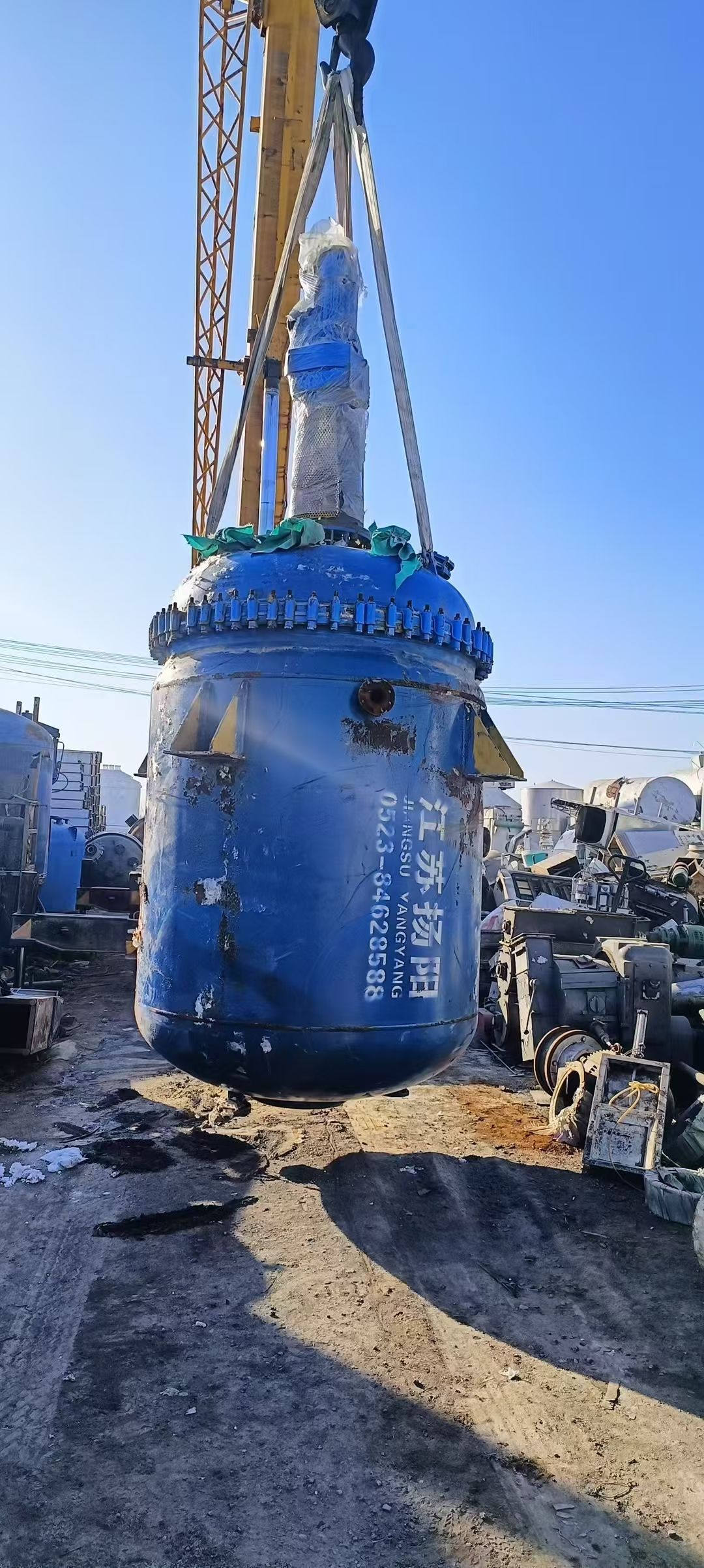 转让二手衬四氟反应釜 两台容积5000L江苏杨阳产-2