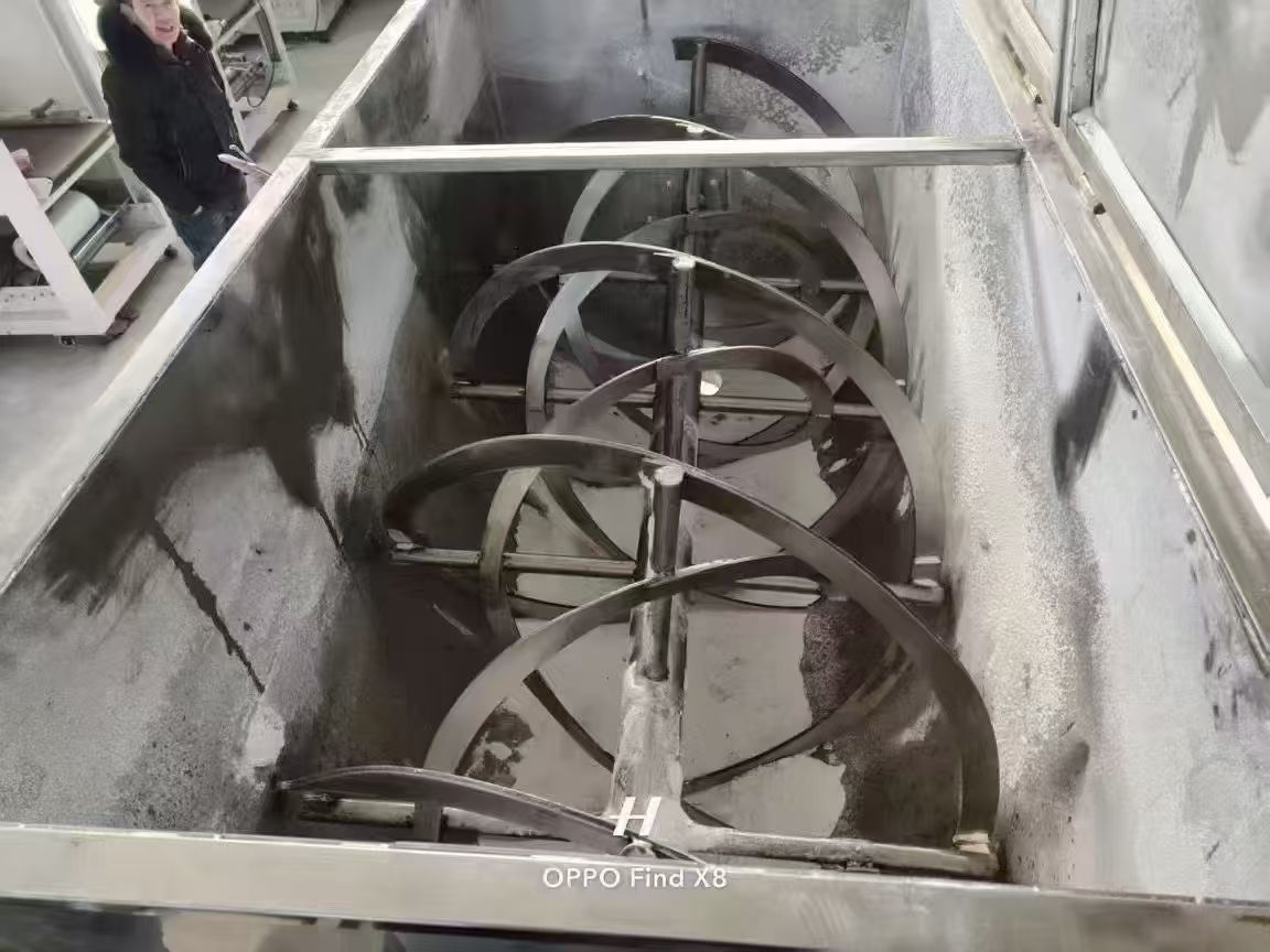 转让二手螺带混合机 一台容积1500L内外抛光食品-2