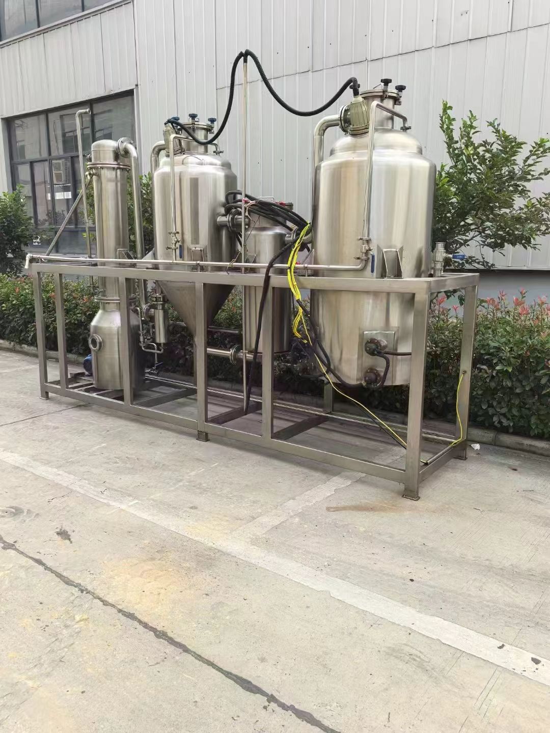 转让二手浓缩蒸发器 一套容积500L电加热双效浓缩-2