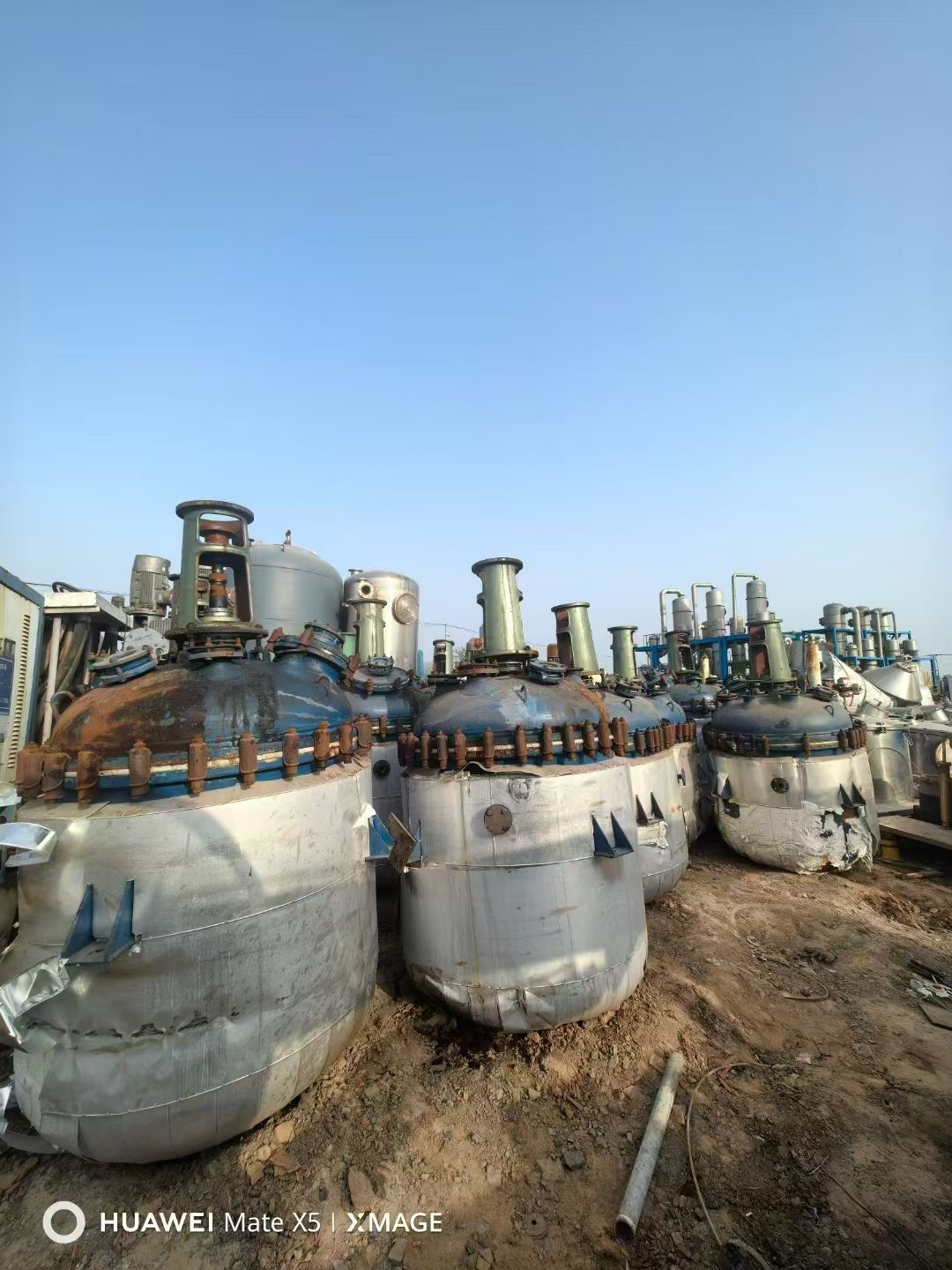 转让二手搪瓷反应釜 10台容积1000升开式搪瓷反-1