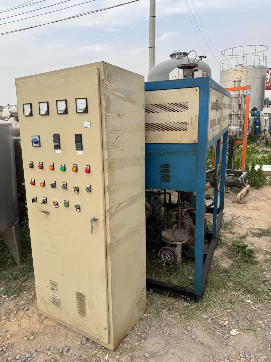转让二手导热油炉 一台功率120千瓦带电柜电加热导-1