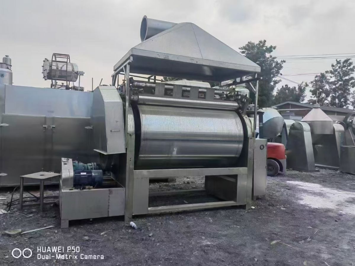 转让二手冷凝切片机 一台1.2米X2米化工用转鼓冷-1