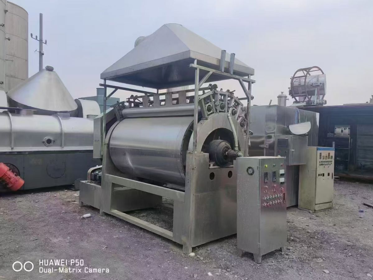 转让二手冷凝切片机 一台1.2米X2米化工用转鼓冷-2