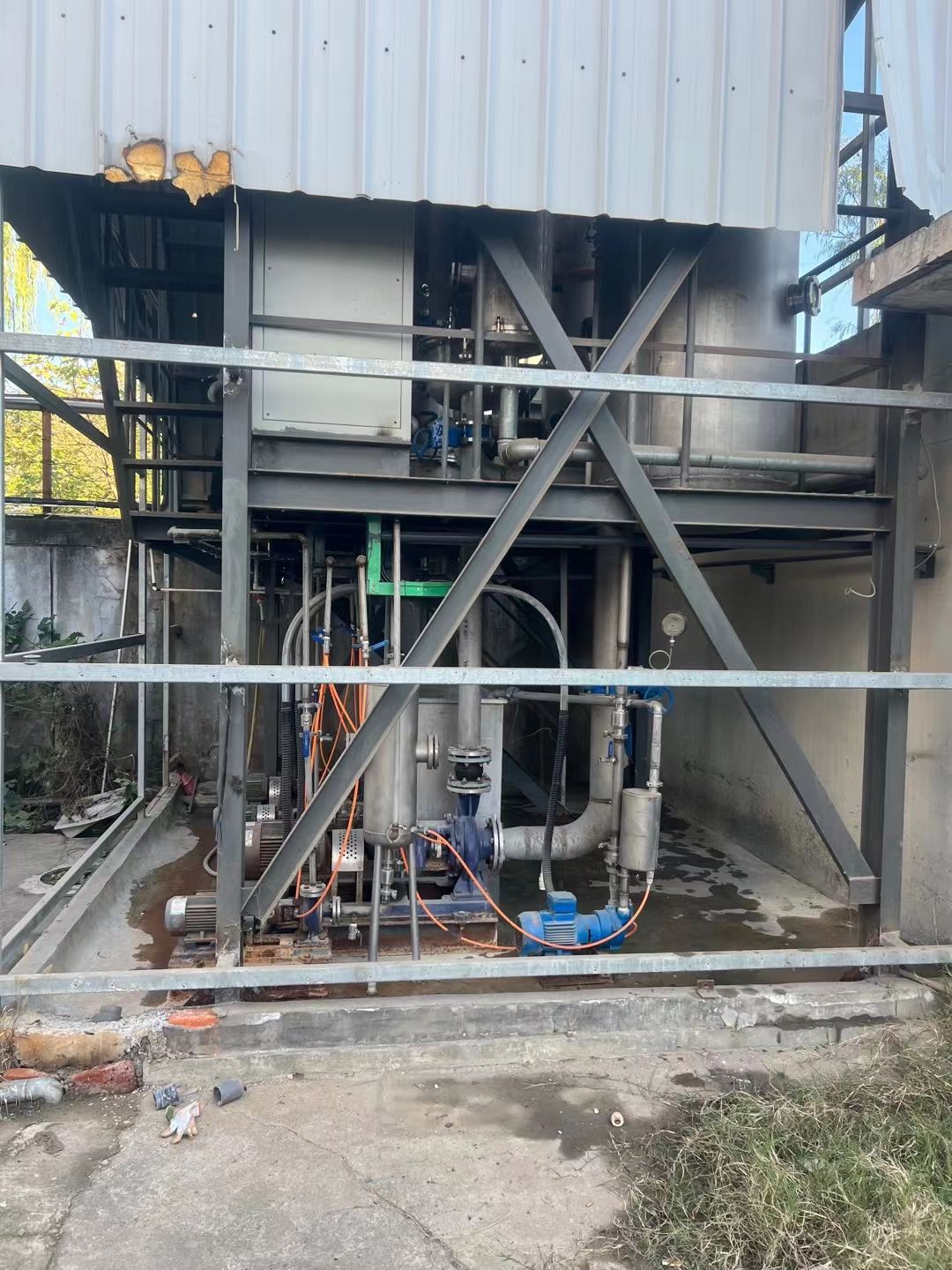 转染9成新2吨双效强制循环蒸发器(材质316L)一-2