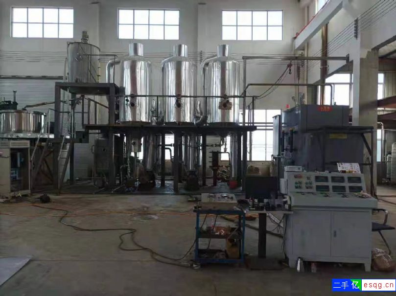 三效强制循环结晶蒸发器一套.蒸发量5吨.材质316-2