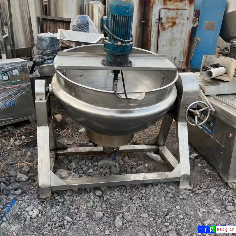 便宜出售 两台400升电加热搅拌夹层锅-1