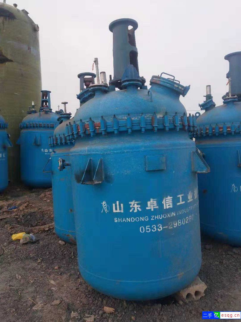 转让二手搪瓷反应釜，二手5立方搪瓷反应釜，电加热搪-2