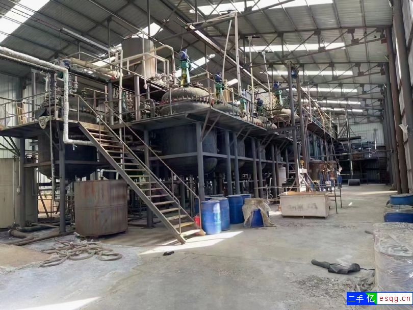 二手搪瓷反应釜，二手9成新5000升蒸汽加热搪瓷反-1