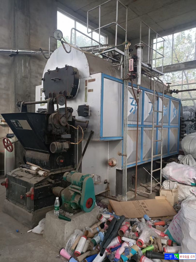 出售1吨链条燃煤生物质蒸汽锅炉，19年出厂，扬州东-2