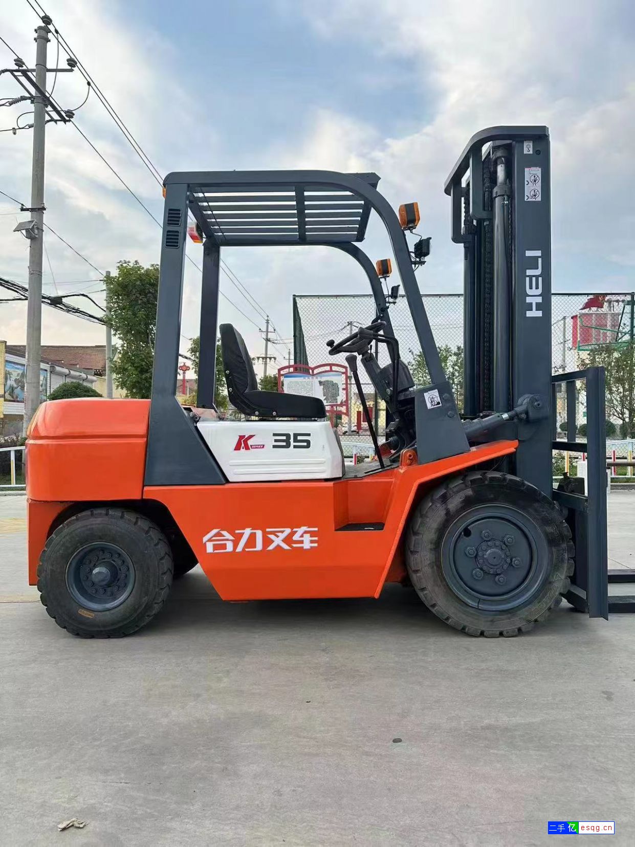 合力K35新款柴油小型二手叉车高门架侧移中缸3吨-1