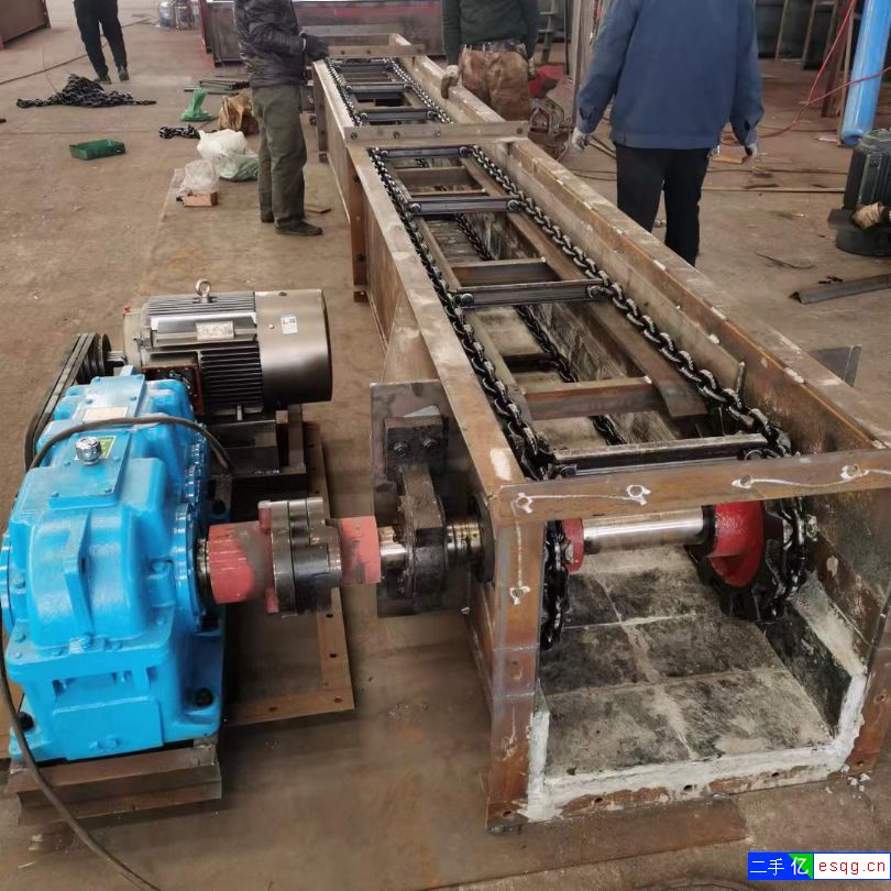 出售二手铸石刮板机XGZ100刮板输送机-1