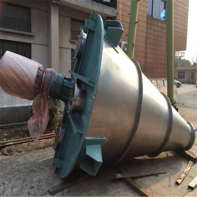 出售二手立式锥形双螺杆螺旋混合机2000升双螺旋锥-2