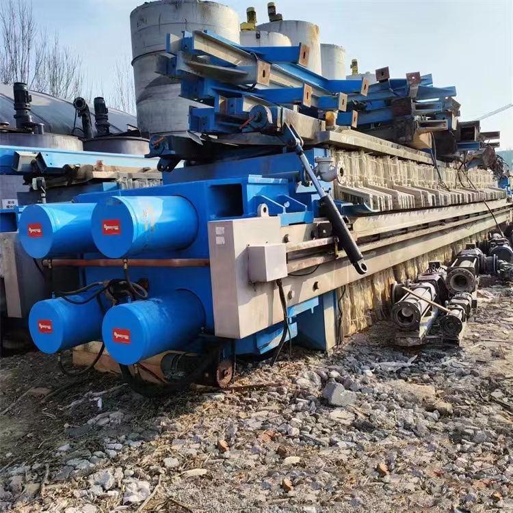 出售二手压滤机 800平方洗沙板框压滤机-2