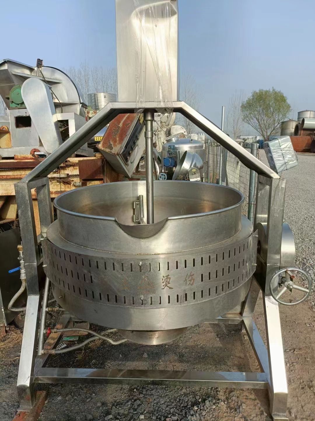 出售 二手电加热夹层锅 全自动不锈钢工厂设备 翻炒-2