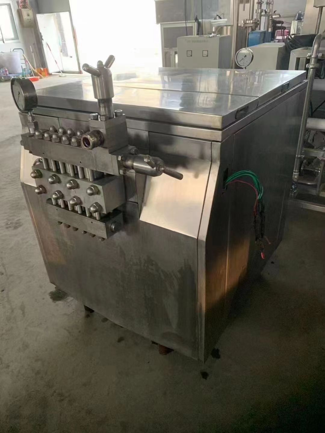 出售二手均质机1000升高压均质机 2吨化妆品牛奶-2