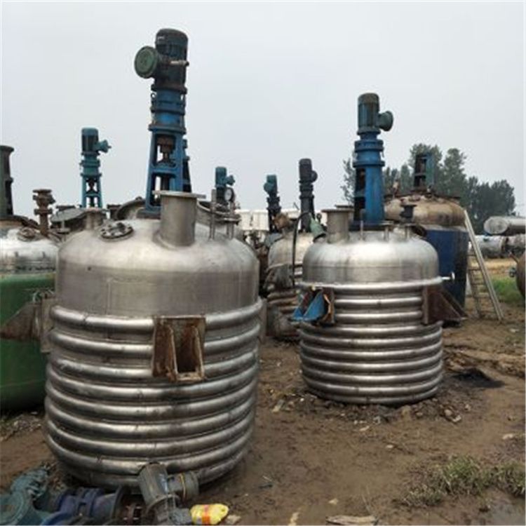 二手反应釜二手钛材反应釜二手5立方钛材内外盘管反应-2