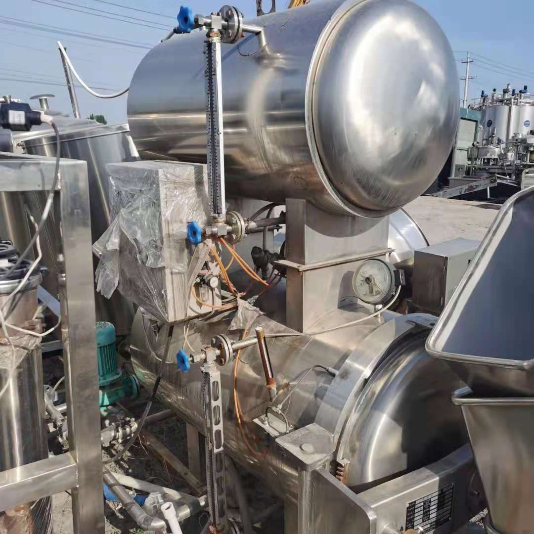 二手杀菌锅二手食品杀菌锅,回转式杀菌锅,全不锈钢杀-1