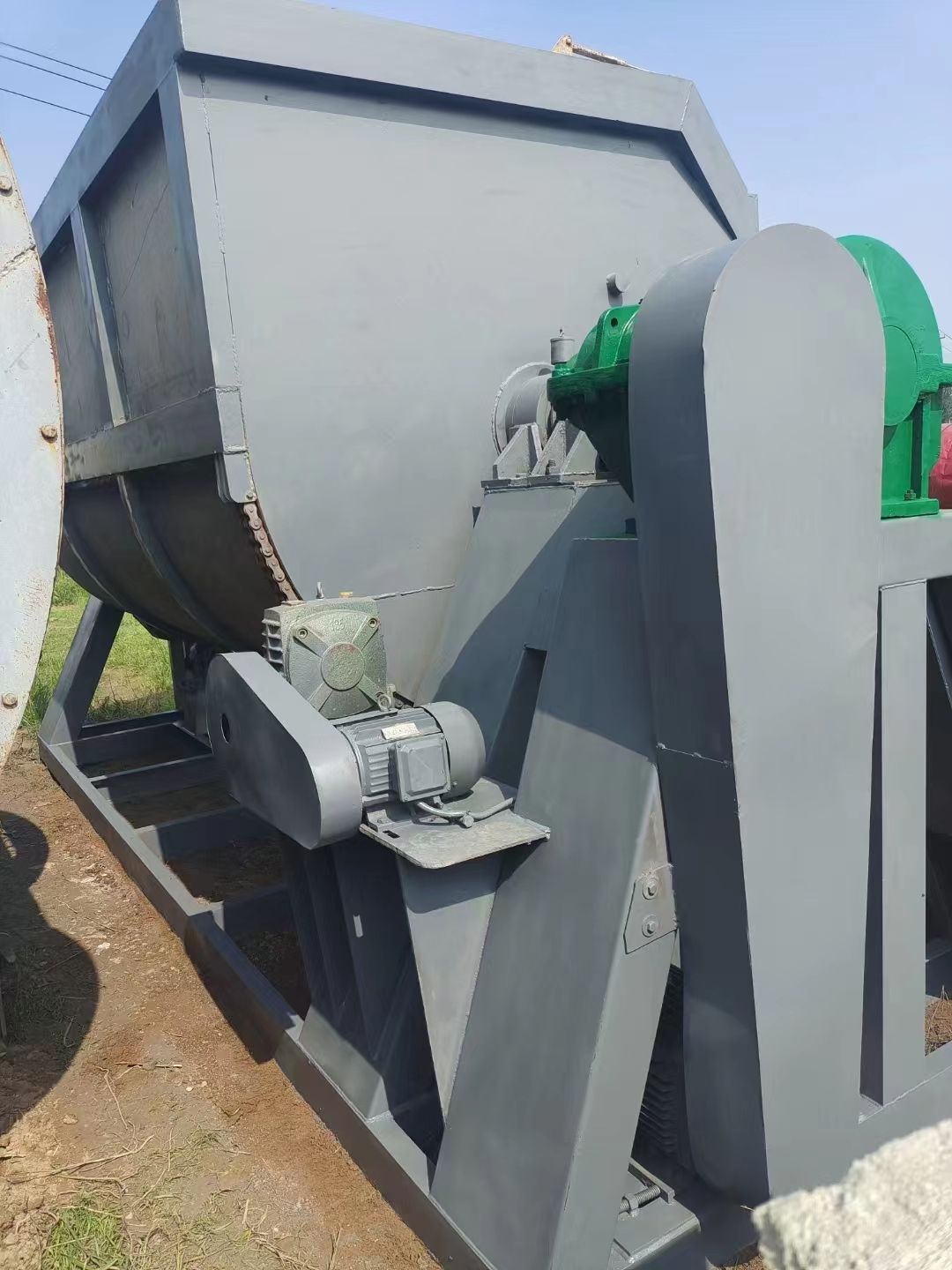 二手真石漆混合机二手60吨真石漆螺带混合机-2