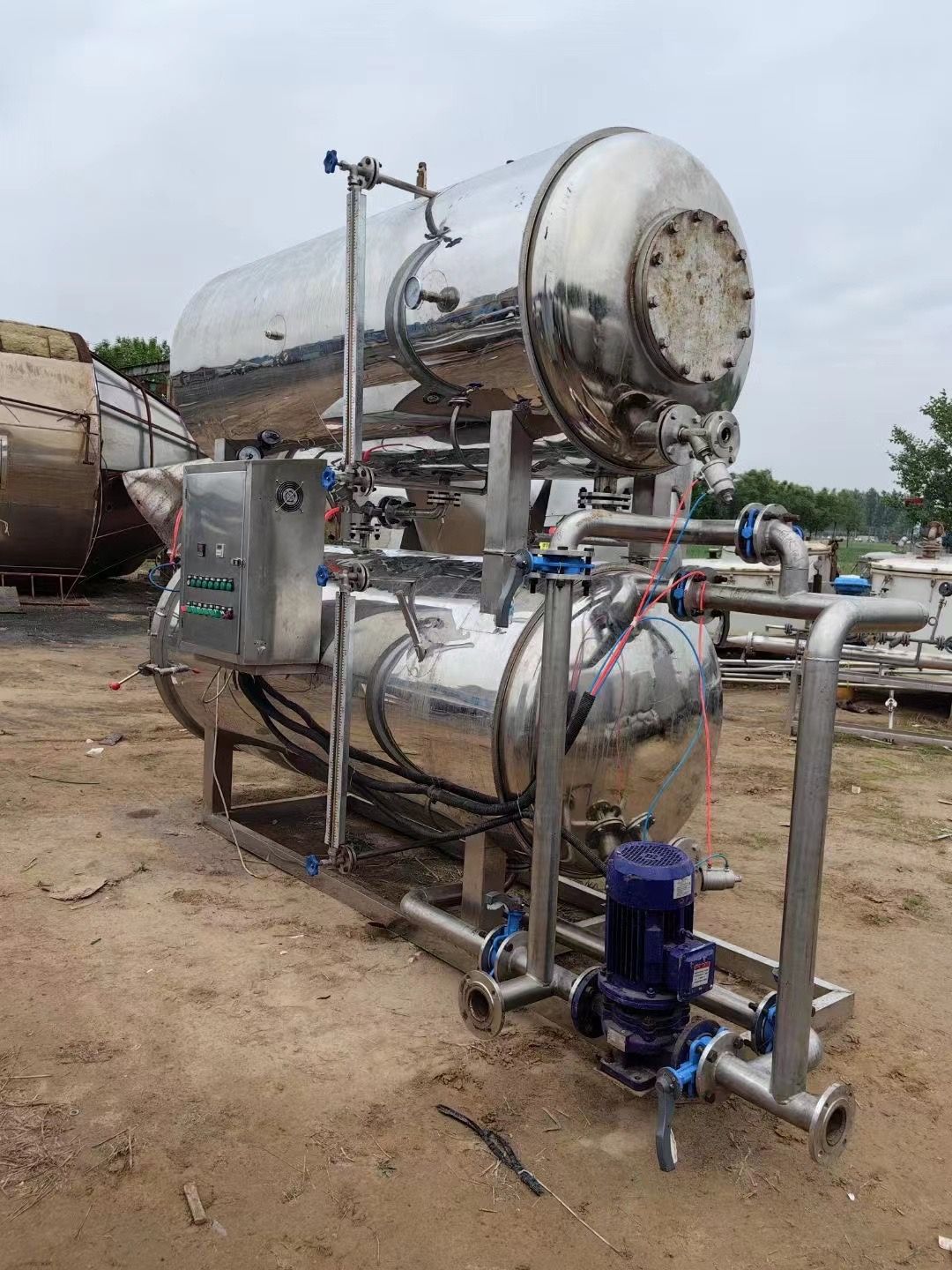 出售二手双层杀菌锅 食品厂成套设备-2