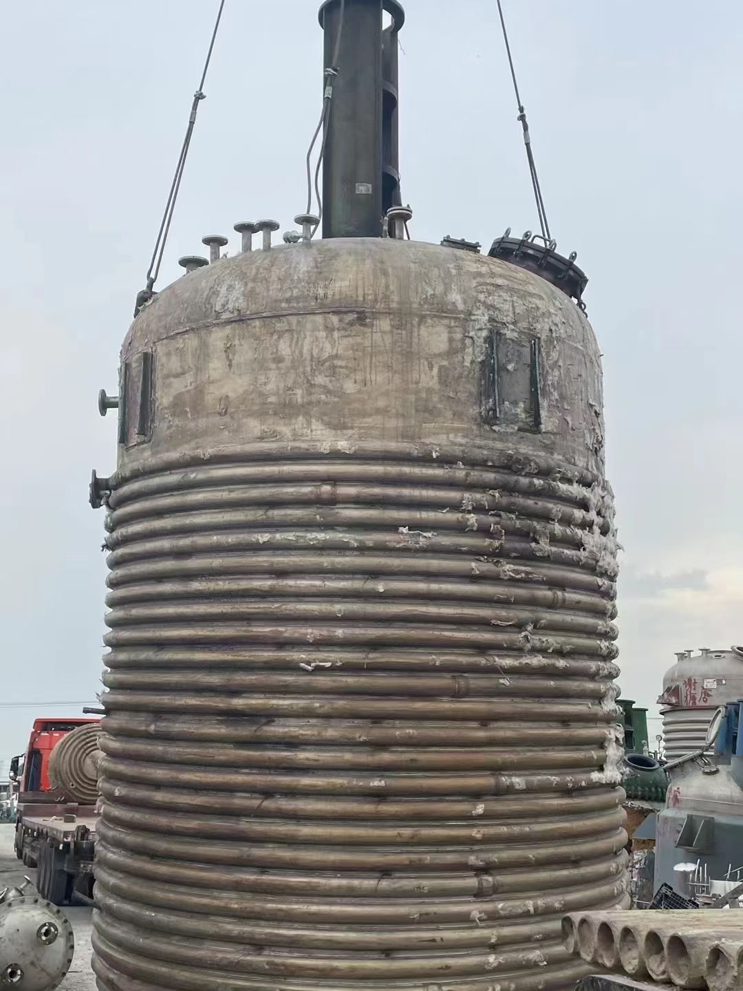 出售二手不锈钢反应釜 外盘管反应釜  各种规格 现-2