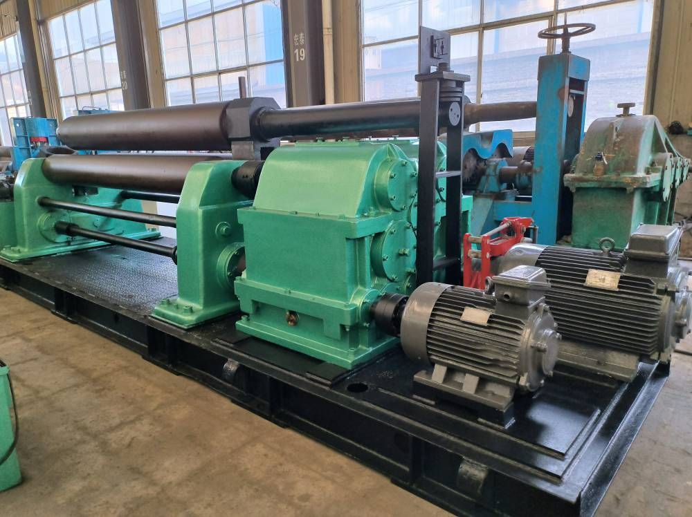 二手长治产25x2500卷板机 带双液压倒头卷圆机-2