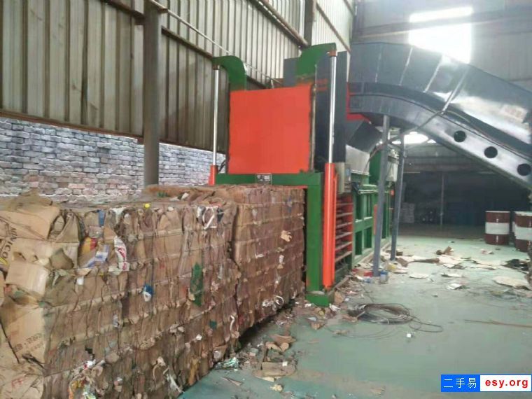 转让处理200全自动液压卧式废纸塑料瓶打包机-2