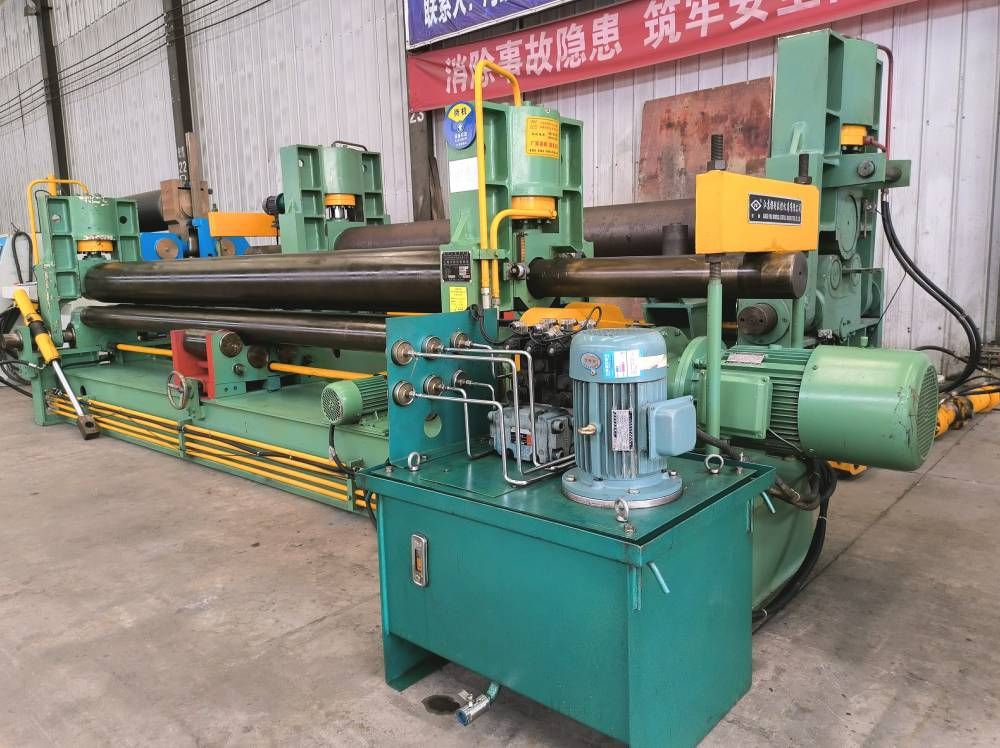 8x3500小型液压卷板机9成新接电可用-1