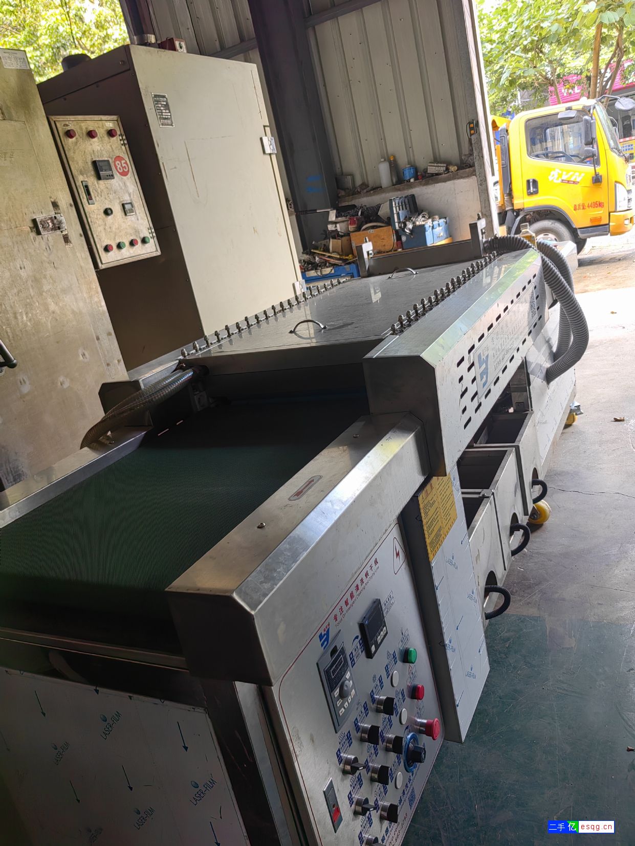 二手清洗烘干线，总长3米，皮带宽550-2