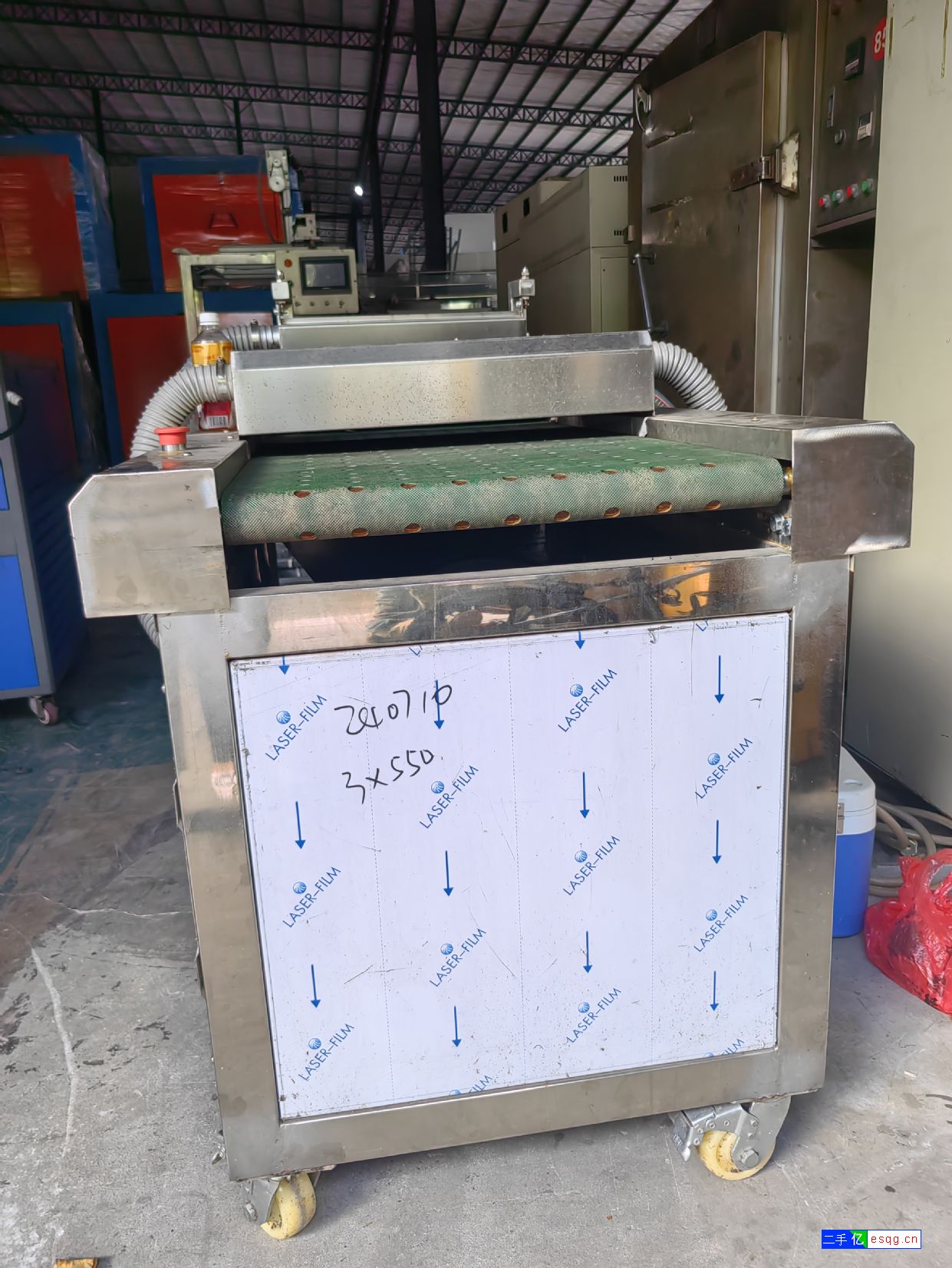 二手清洗烘干线，总长3米，皮带宽550-3