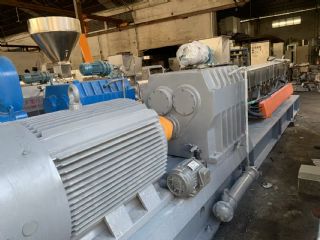 转让二手双螺杆造粒机75B