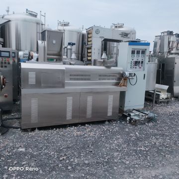 转让二手猫粮膨化机  二手70型双螺杆膨