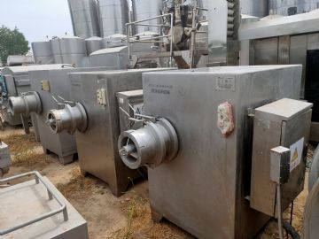 出售130型冻肉绞肉机 二手200升拌馅