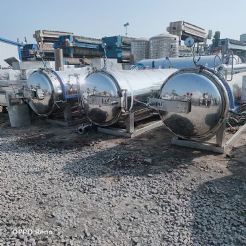 转让高压灭菌锅 4 5立方双锅并联杀菌锅