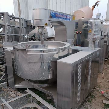 晚上二手300L夹层锅 二手预制菜熬汤锅