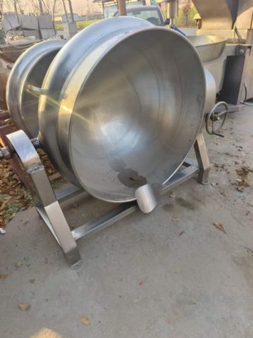 转让二手蒸汽夹层锅 四台容积300L带倾