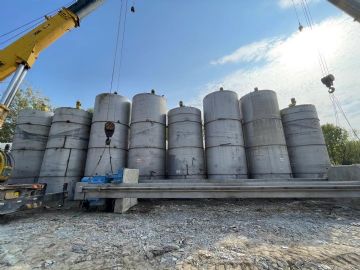 转让二手不锈钢搅拌罐 容积50立方-56