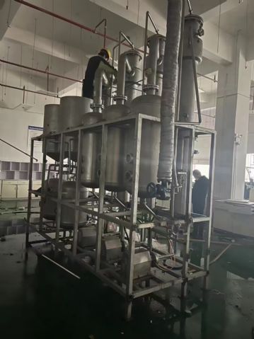 转让二手强制循环蒸发器 一套三效五吨不锈