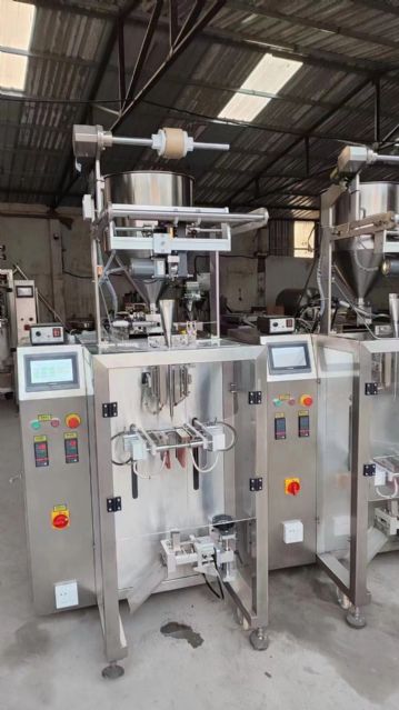转让二手液体包装机 两台立式圆角液体夹拉