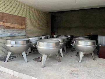 转让二手蒸汽夹层锅 30台容积400L三