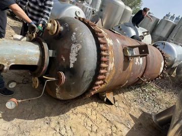 转让二手薄膜蒸发器 一台10平方搪瓷薄膜