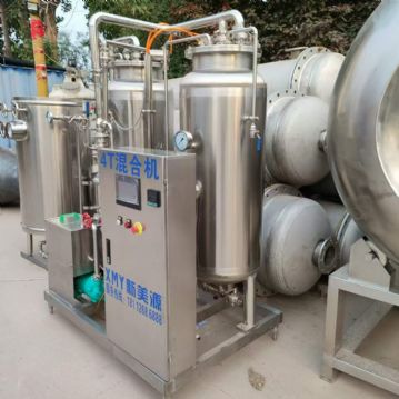 转让二手汽水混合机 一台容积4T全不锈钢