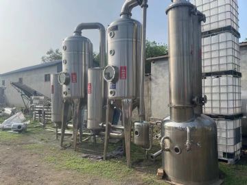 转让二手浓缩蒸发器 一套双效3吨食品级双