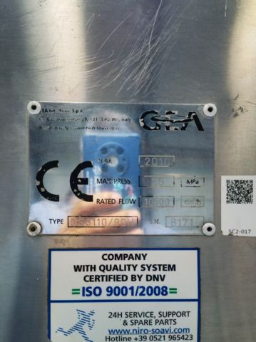 转让二手高压均质机 两台压力25兆帕流量