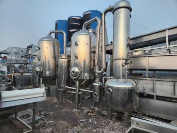 转让二手浓缩蒸发器 一台双效1000L食