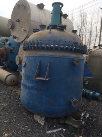 处理多台1立方3立方搪瓷反应釜 二手反应