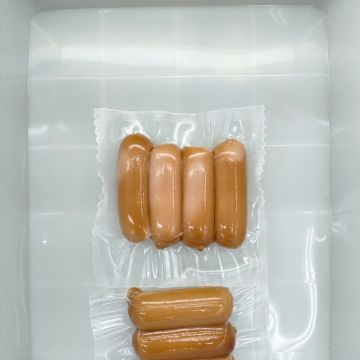 二手柿饼拉伸膜真空包装机，香脆肠连续封口